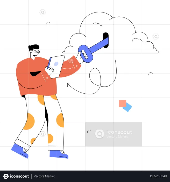 Cloud Security  Illustration