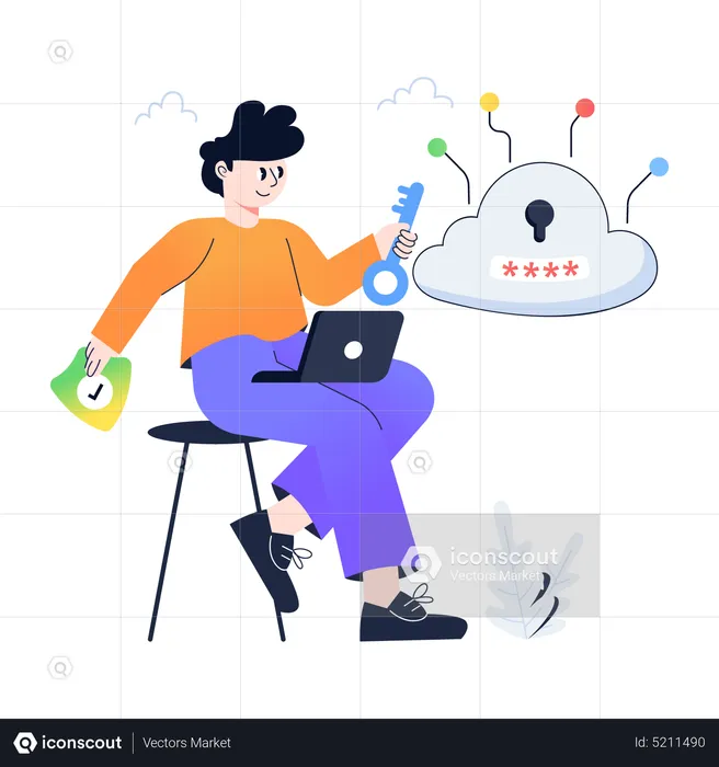 Cloud Security  Illustration