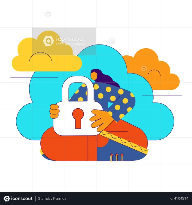 Cloud security  Illustration