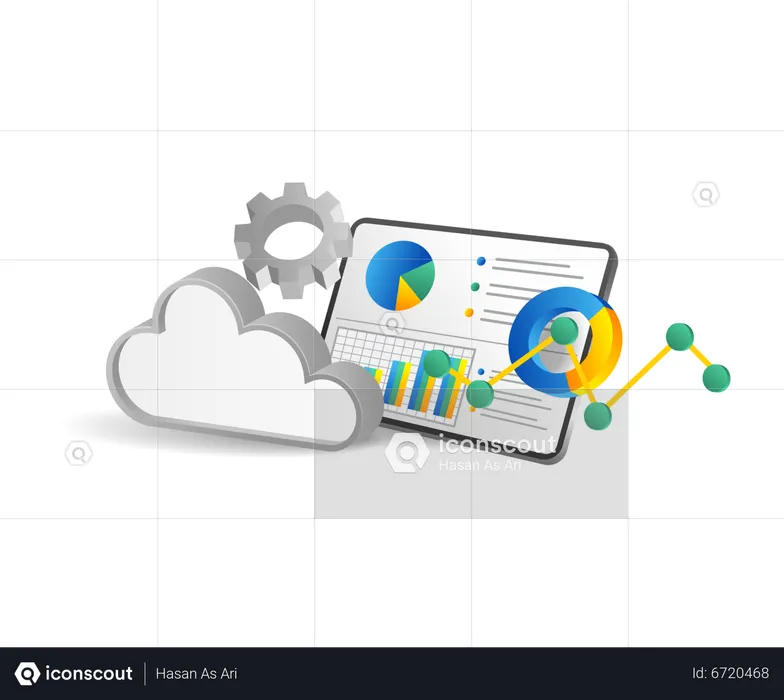 Cloud Server Analytics  Illustration