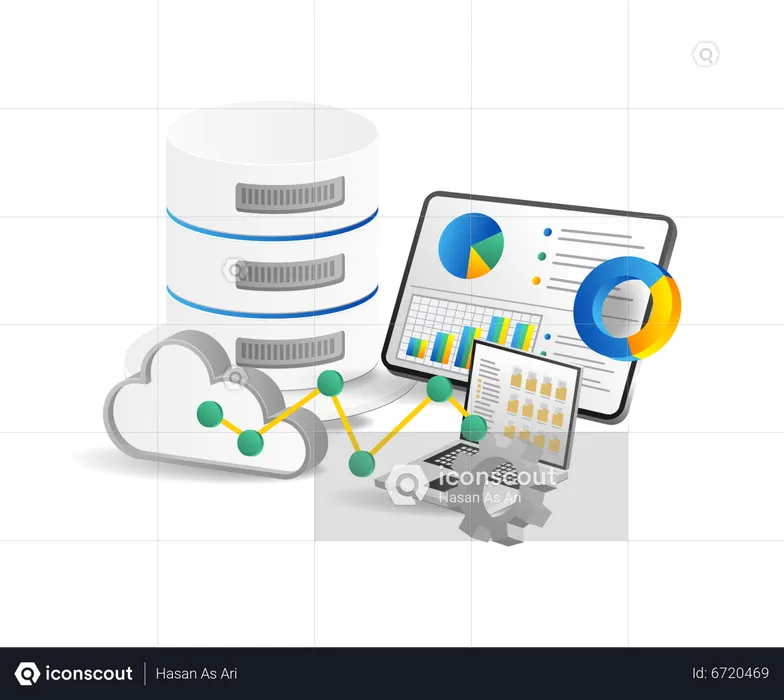 Cloud Server Dashboard  Illustration