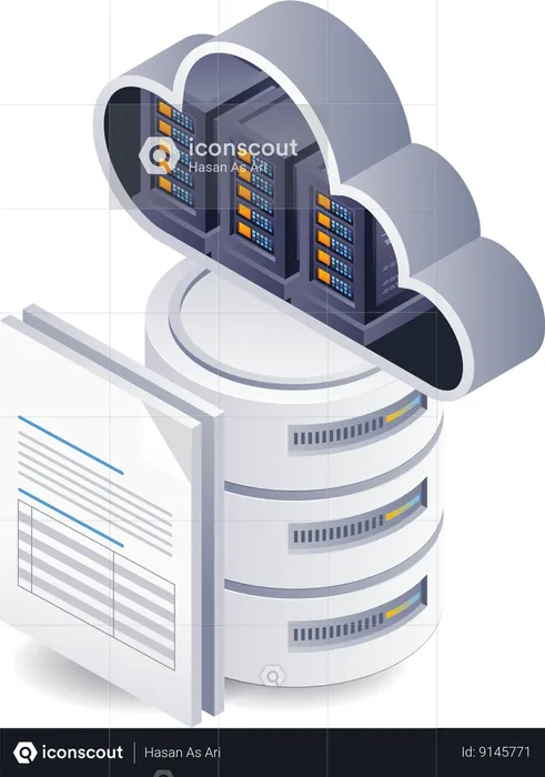 Cloud server  Illustration