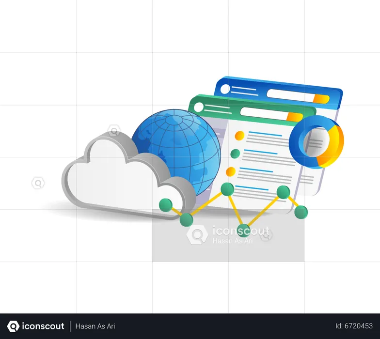 Cloud Server Information  Illustration