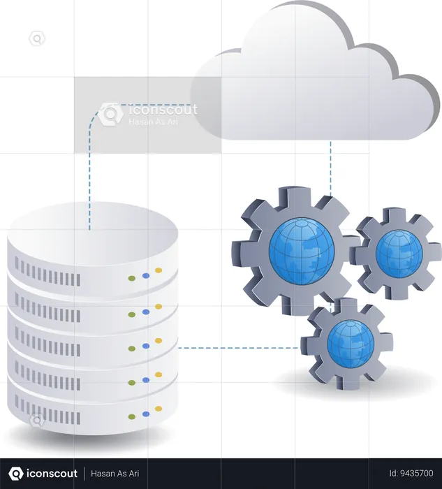 Cloud server maintenance technology  Illustration