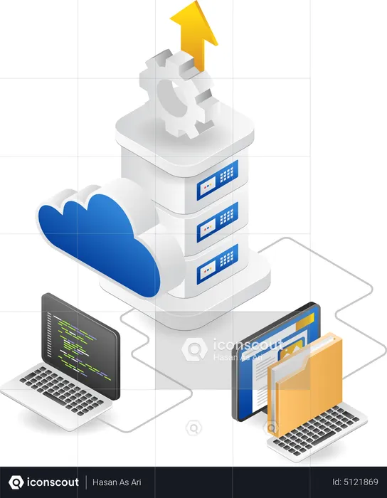 Cloud server program  Illustration