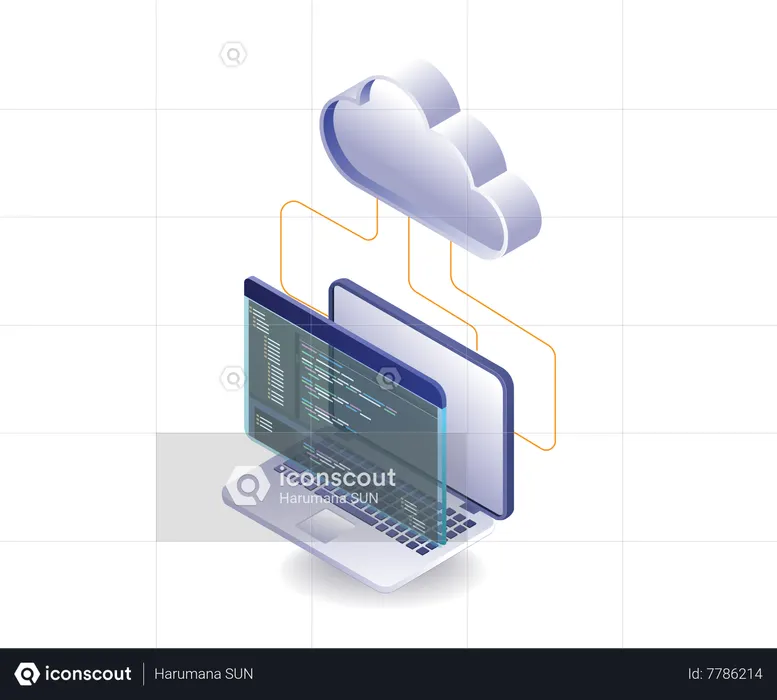 Best Cloud server programming language data management Illustration ...