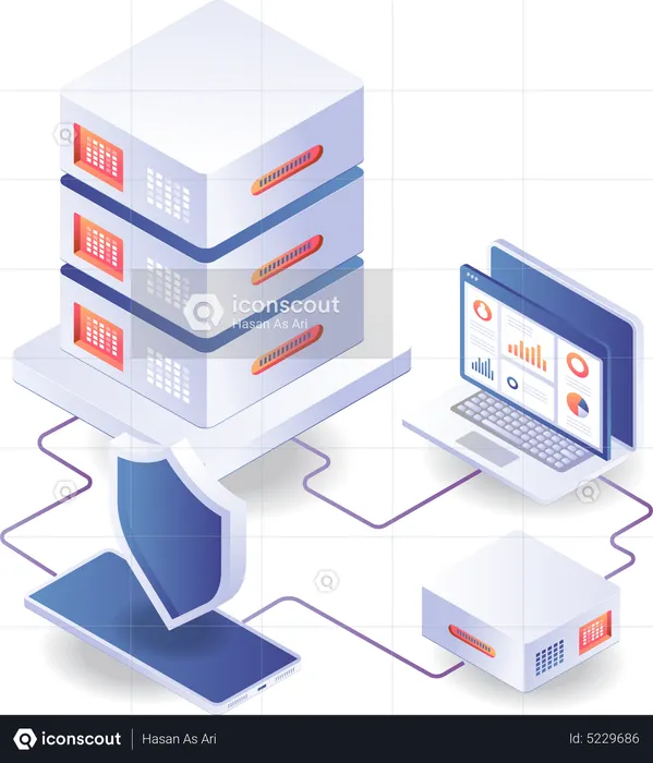 Cloud server security analysis  Illustration
