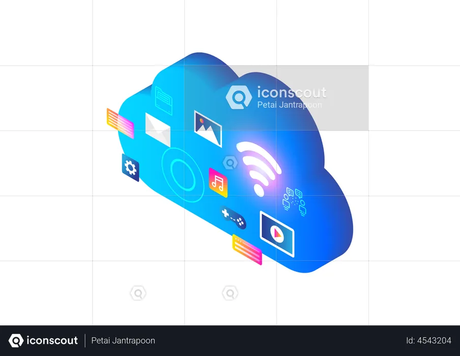 Cloud Service  Illustration