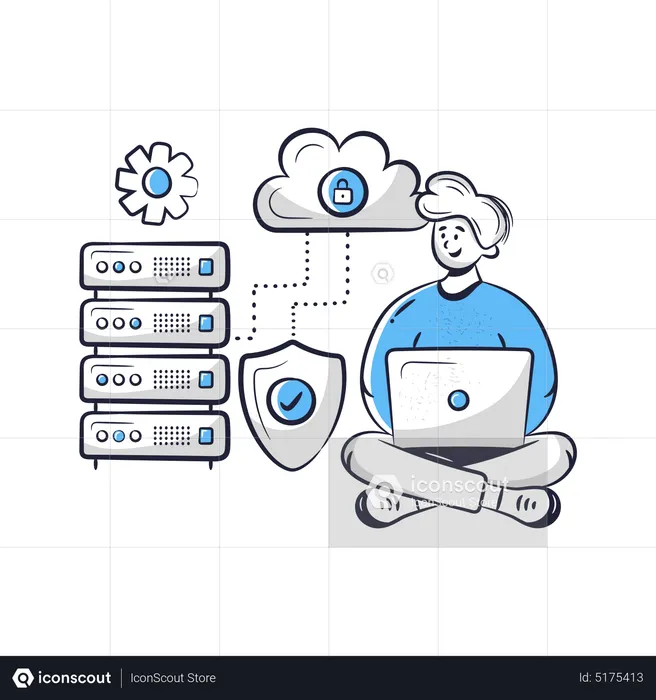 Sicherheit des Cloud-Speichers  Illustration