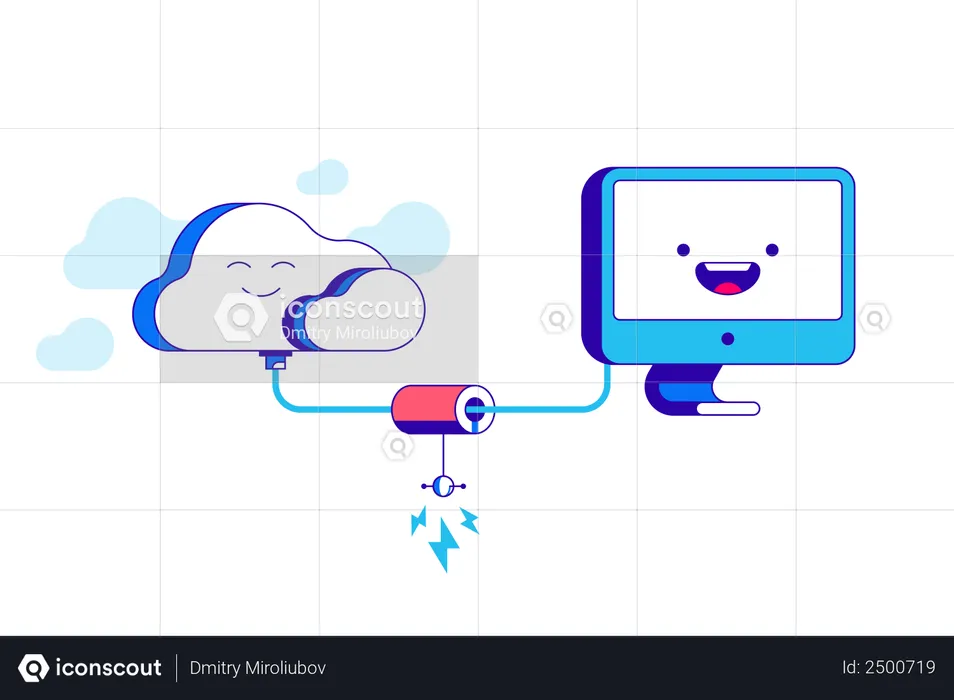 Cloud storage  Illustration