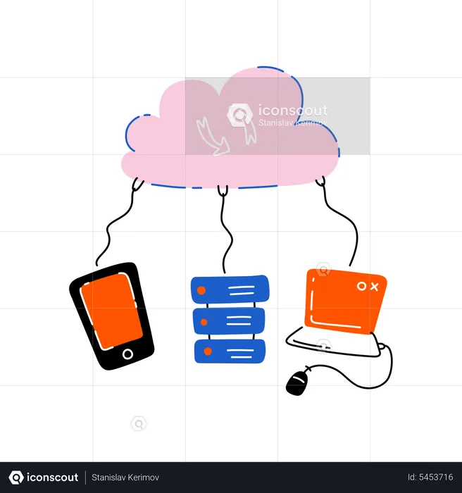 Cloud storage  Illustration