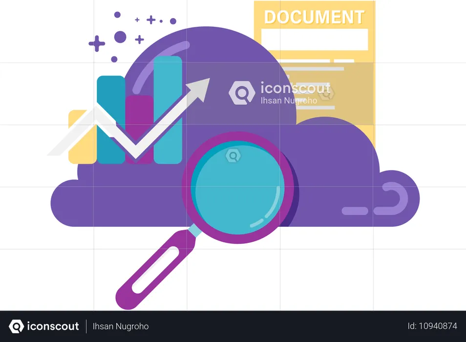 Cloud storage analytics  Illustration