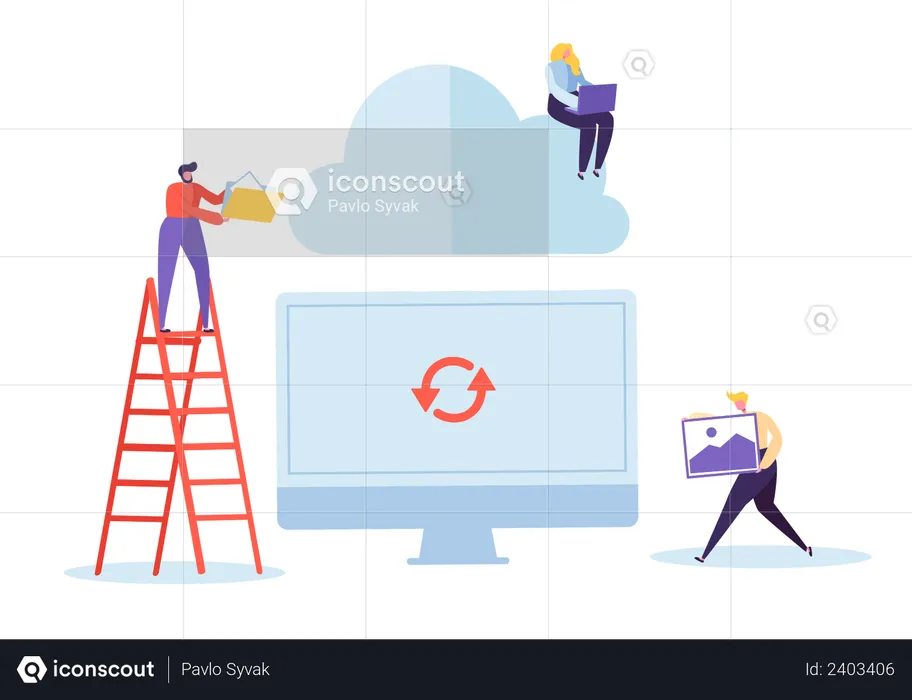 Cloud storage  Illustration