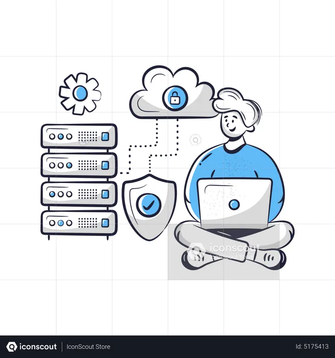 Cloud Storage Security  Illustration