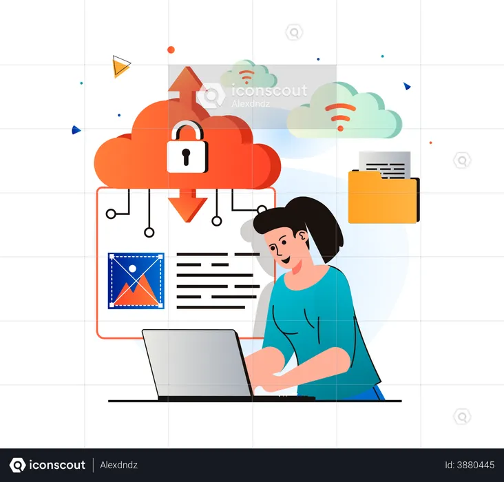 Cloud storage service  Illustration