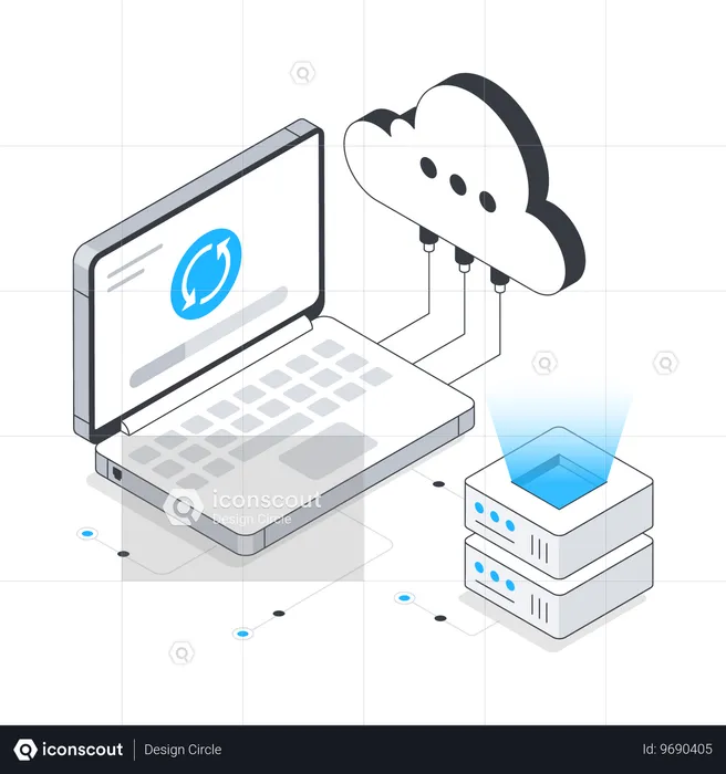 Cloud Sync  Illustration