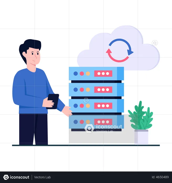 Cloud Sync  Illustration