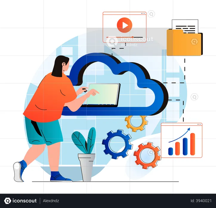 Cloud technologies  Illustration