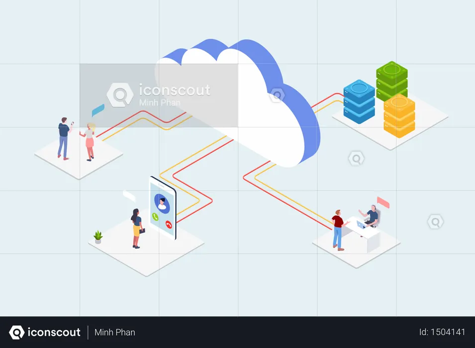 Cloud Technology Utility  Illustration