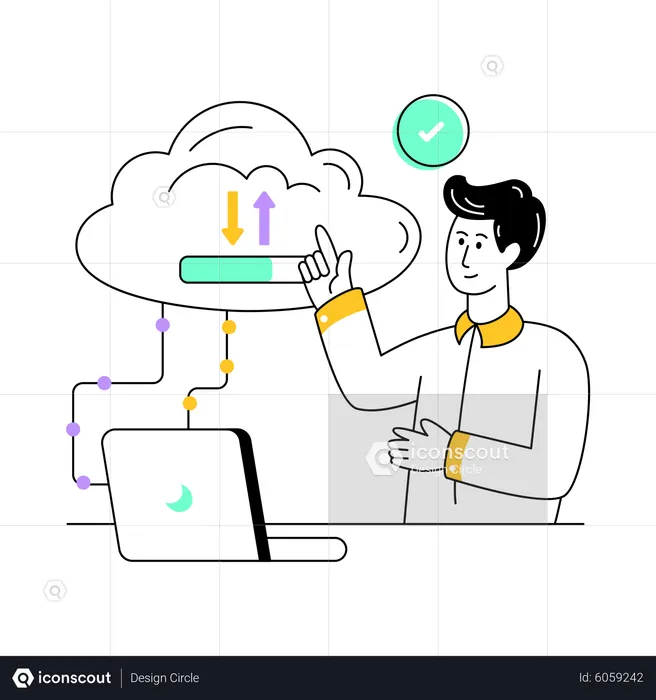 Cloud-Übertragung  Illustration