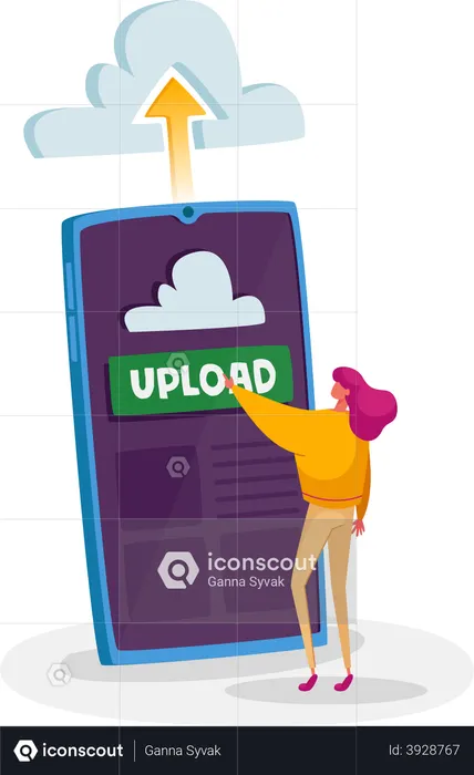 Cloud Uploading  Illustration