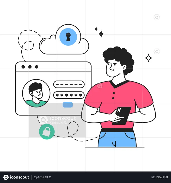 Cloud User  Illustration