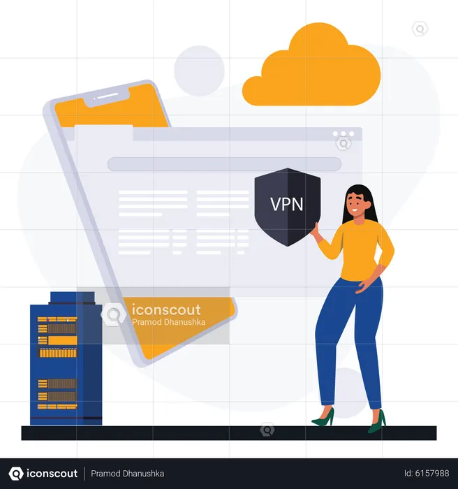 VPN cloud  Illustration