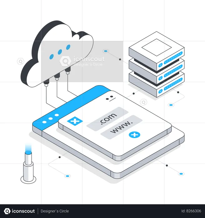 Cloud Web Hosting  Illustration