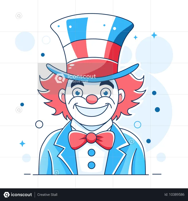 Clown Magician  Illustration