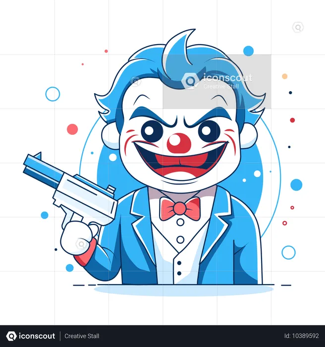 Clown-Pistole  Illustration