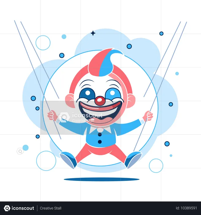 Clown-Schaukel  Illustration