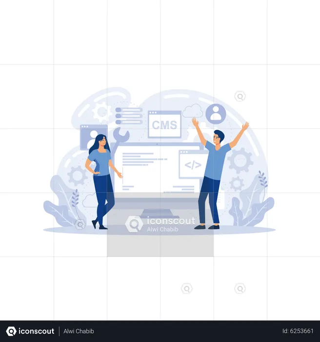 Desenvolvimento de cms  Ilustração