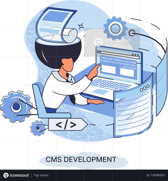 Software cms  Ilustração