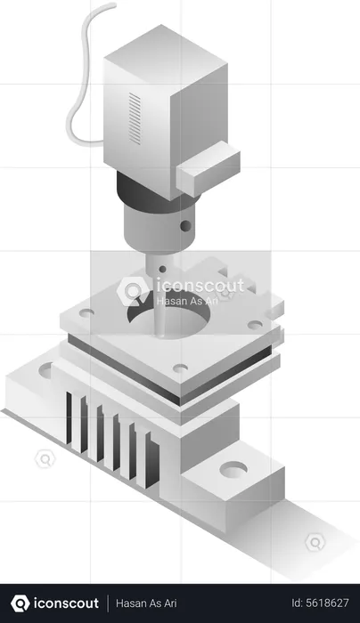 CNC milling machine  Illustration