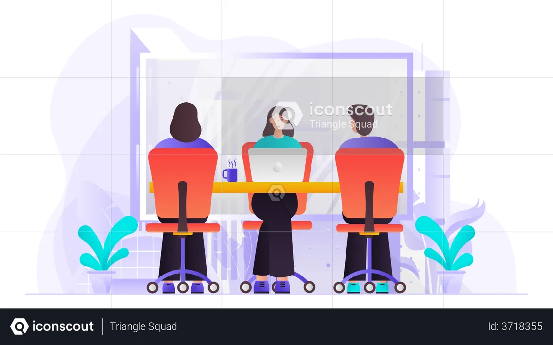 Co-Working Space  Illustration