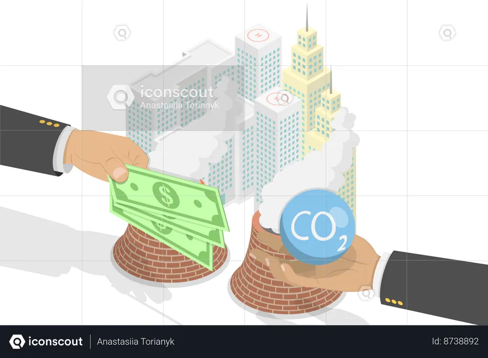CO2 Emissions Environmental Price  Illustration