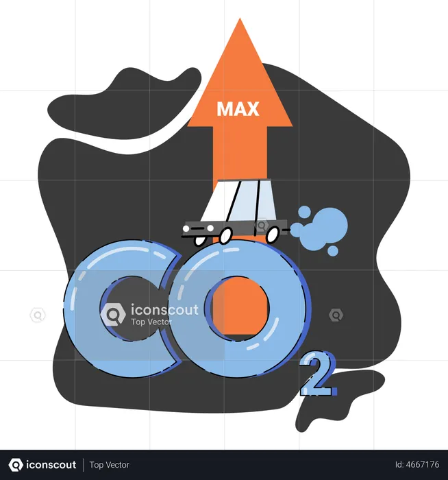 Co2 en la atmósfera  Ilustración