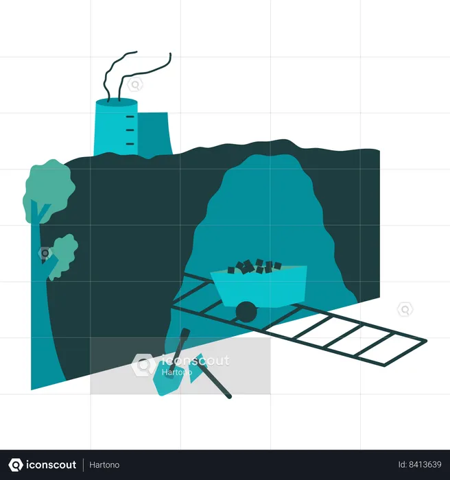 Coal Mine Entrance  Illustration