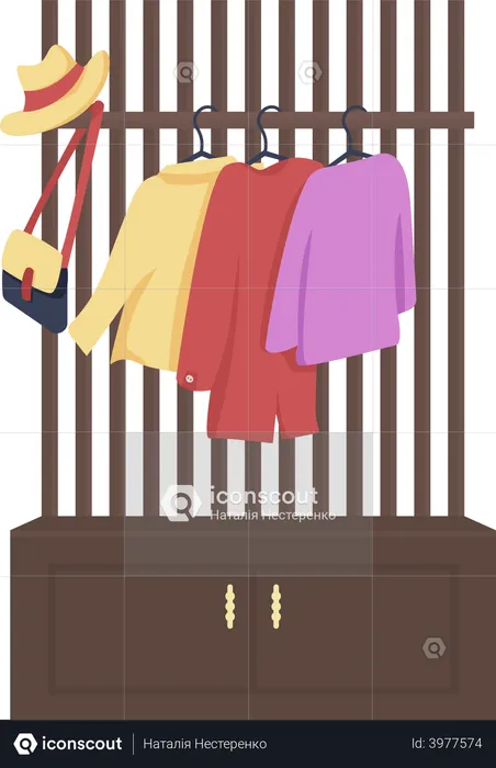 Coat hangers for hallway  Illustration