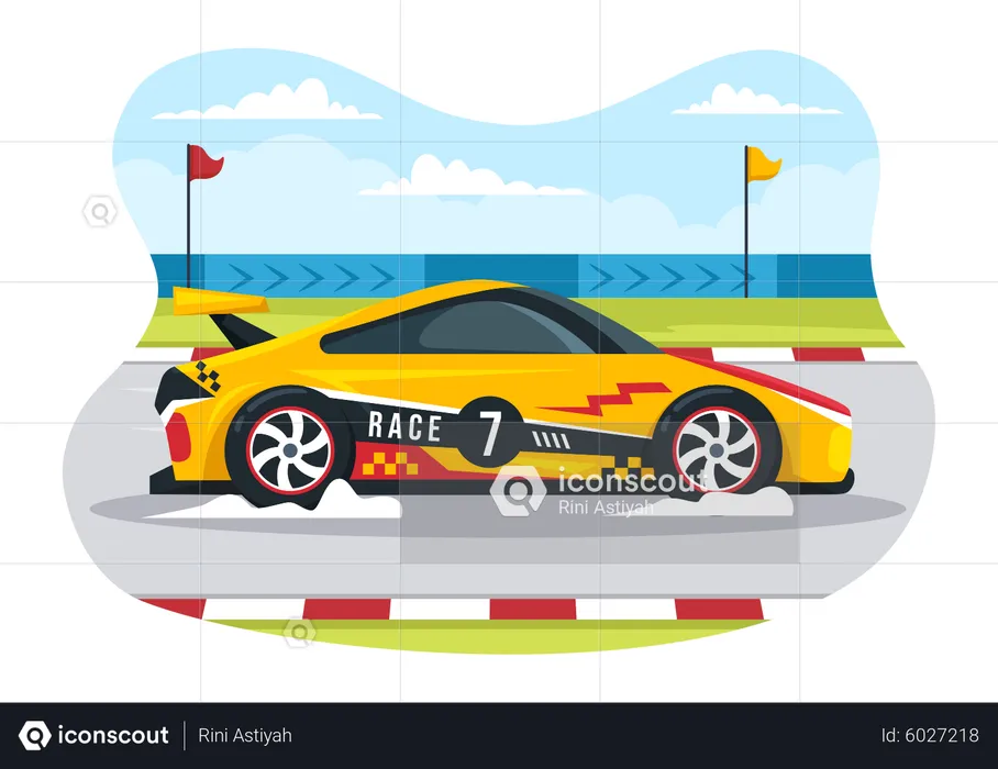 Coche deportivo de carreras  Illustration