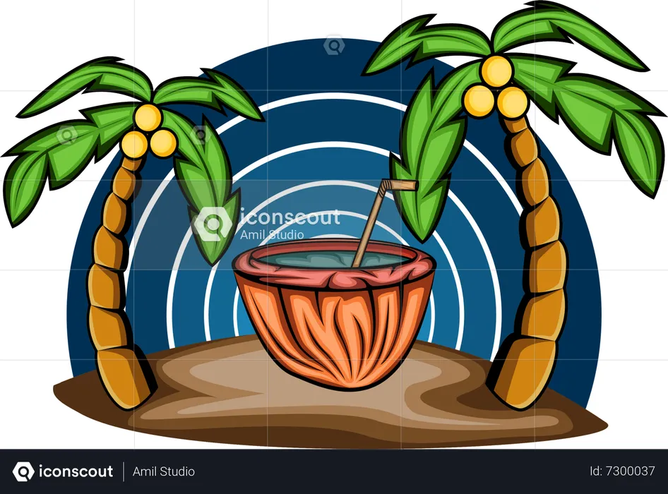 Coconut Beach  Illustration
