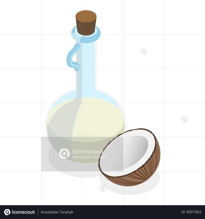 Coconut Oil Bottles  Illustration