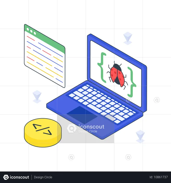 Code Bug  Illustration