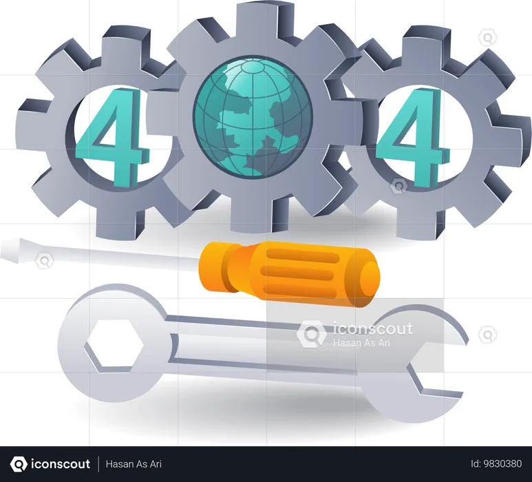 Processus de résolution du code d'erreur 404 dans la technologie Internet  Illustration