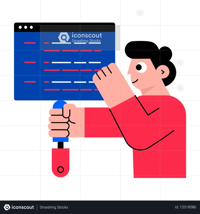 Code-Fixer, der Code repariert  Illustration