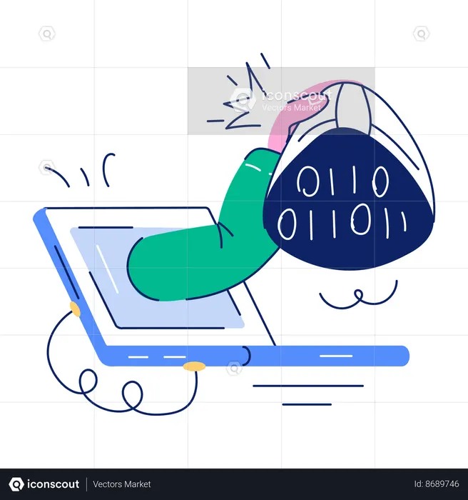 Code Hacking  Illustration