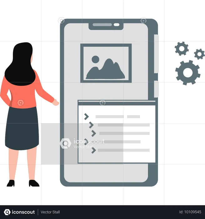 Coder develops software for testing  Illustration