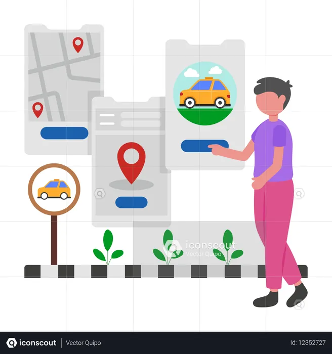 Coder develops User Flow  Illustration