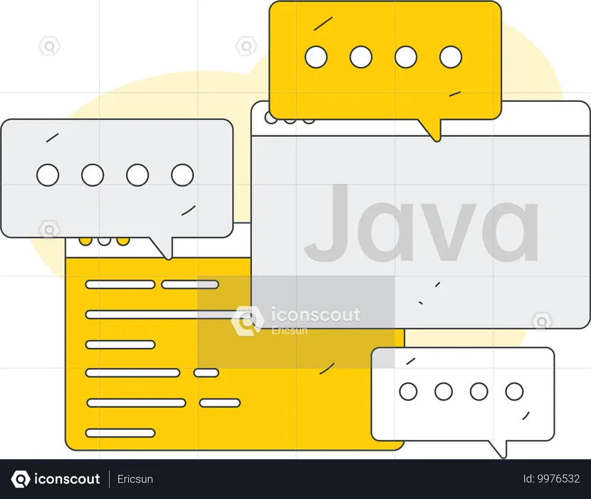 Coder schreibt Programmierzeilen  Illustration