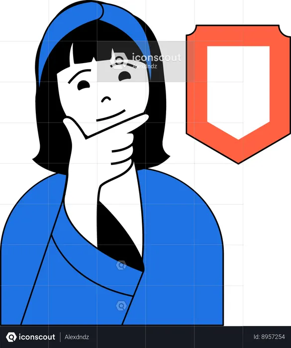 Coder secures computer data from attack  Illustration